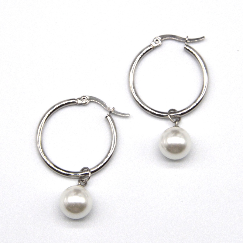 Orecchini in acciaio inossidabile, gioielli di moda, gioielli di moda, Pearl Jewelry rfbearte1466